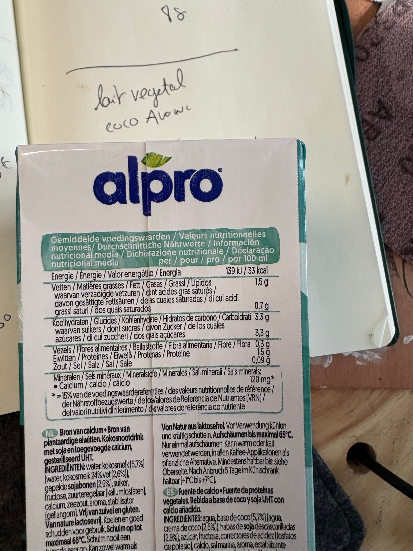 Boisson vegetale Alpro