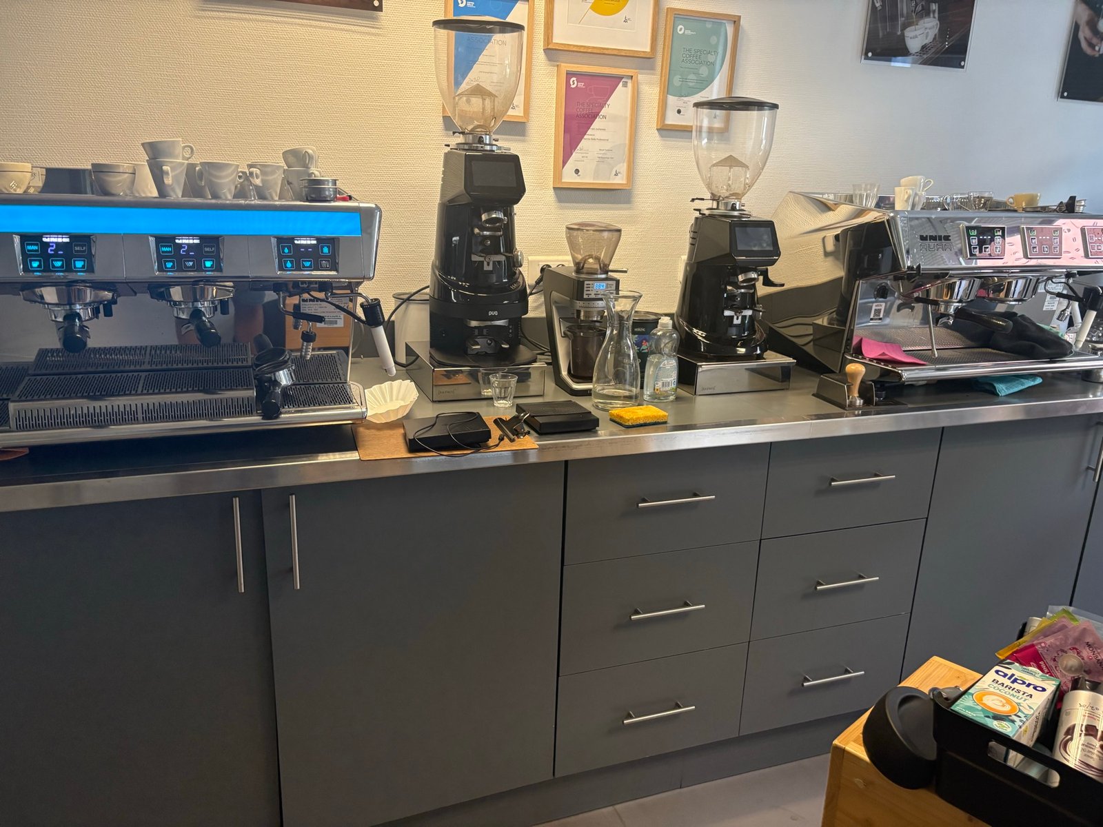 Laboratoire de tests cafe et mousse